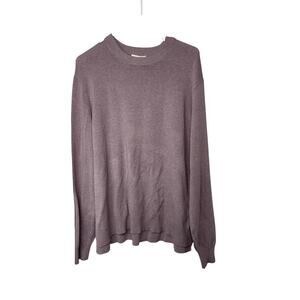 H & M women's large lilac violet purple fine gauge knit sweater classic